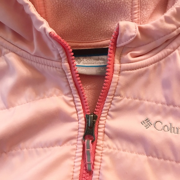 COLUMBIA SPORTSWEAR GIRL'S PINK HOODIE JACKET SIZE M (10-12) - Picture 5 of 7